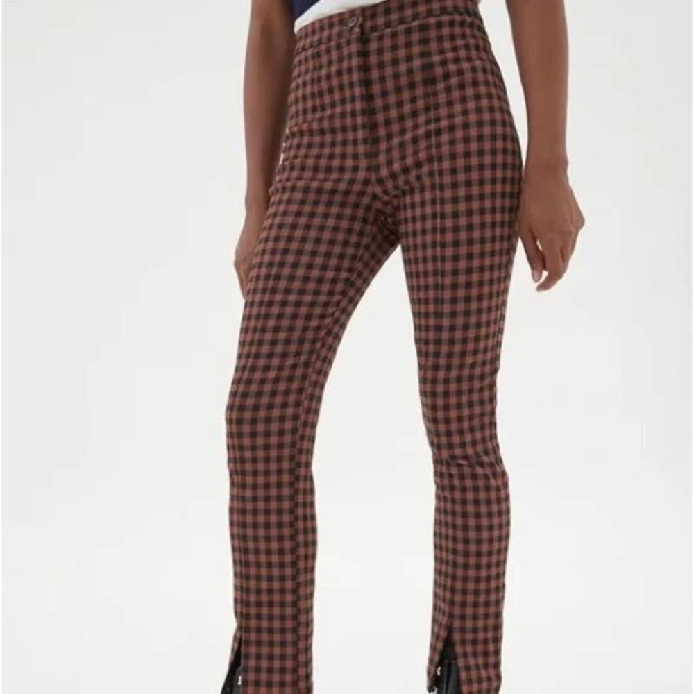 Urban Outfitters Brown Black Tessa Plaid Notched Pants Size 0 …